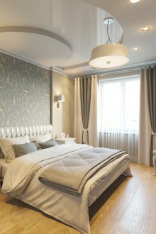 Gray and white classic bedroom