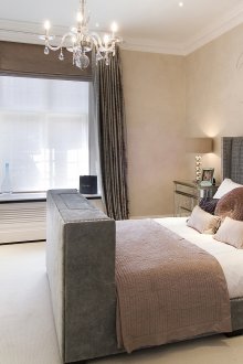 Beige and Gray Art Deco Bedroom