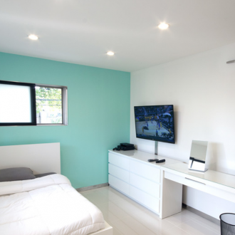 Turquoise White Bedroom