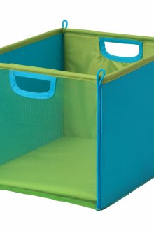 Зелена и синя кошница за играчки