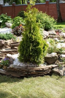 Красива алпийска пързалка на сайта