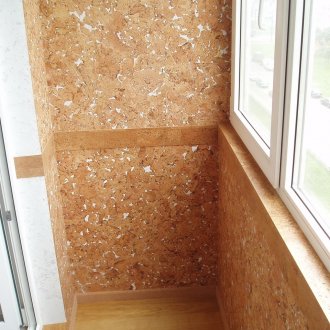 Корк тапет на балкона