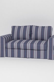 Sarung sofa gelap berjalur