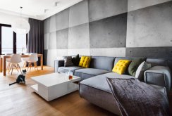 Gray color in the interior of the apartment