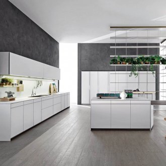 Сив под в интериора на кухнята