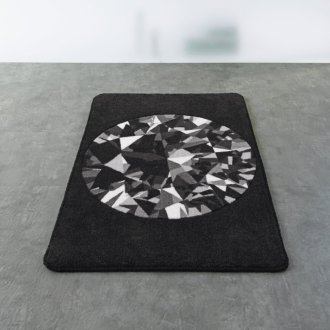 Стилна черна постелка за баня