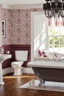 Кристално брашно в интериора на банята