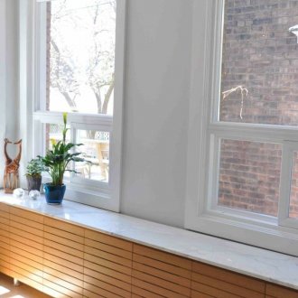 Екран на батерията в скандинавски интериор