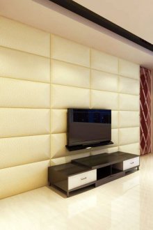 Декорация на стената в хола с плат