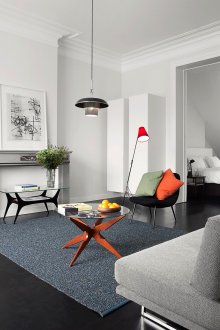 Плинтус на тавана в интериора в ретро стил