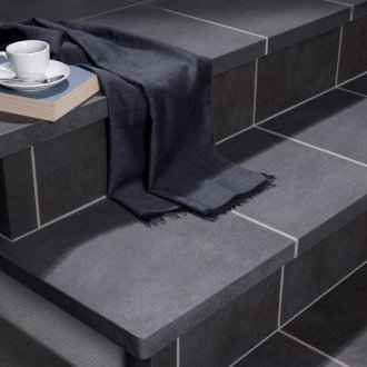 Черна тухлена плочка за стъпки