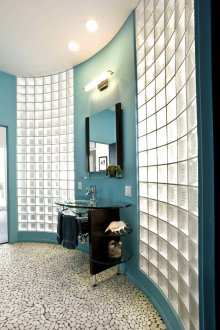 Glasbausteineinsätze im Bad