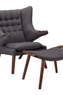 Черно и кафяво османско кресло