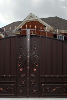 Сляпа метална порта с елементи за коване