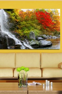 Боядисване с водопад в хола от фън шуй