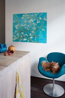 Боядисване с цъфтяща сакура в кухнята във фън шуй