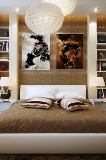 브라운과 베이지 침실 디자인 14제곱미터