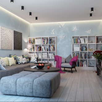 Мек сив таван в хола