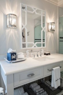 Stylish sconces in the bathroom