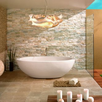 Batu hiasan di bilik mandi