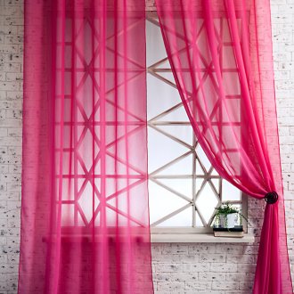 Горещи розови завеси от органза