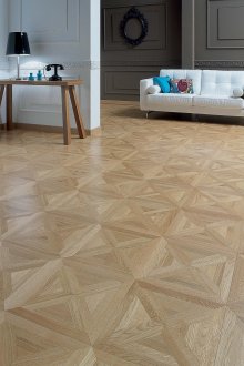 Imitation wood laminate in the living room