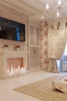 Тапет под тухла в хола в стила на изтъркан шик