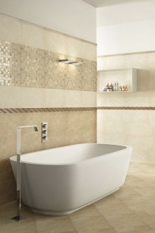 Бежова баня с бели тела