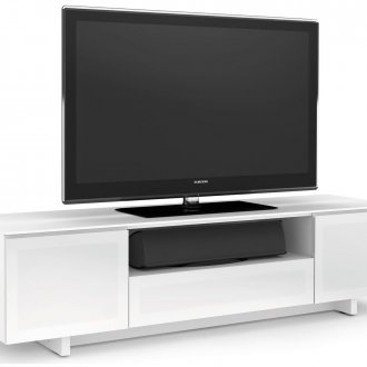 Модна бяла стойка за телевизор