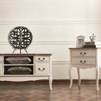 Бежова / кафява поставка за селски телевизор