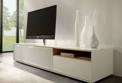 Modern white TV stand