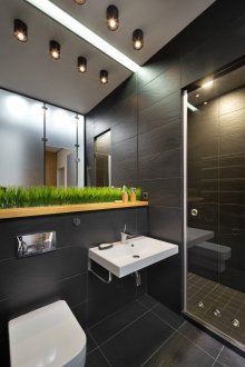 Стилна черно-бяла баня