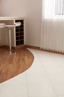 Комбиниран под в дизайна на кухнята