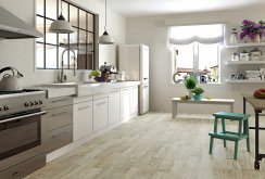 Parquet in a bright kitchen