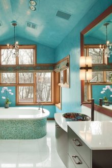 Kemasan bilik mandi mozek turquoise