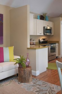 Bilik dapur-ruang tamu yang selesa