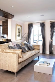 Dapur ruang tamu dengan partition