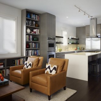 Ruang tamu dapur dengan pulau