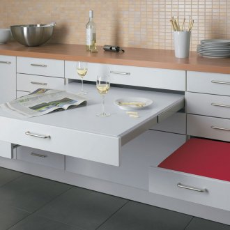 Transforming furniture for a small kitchen