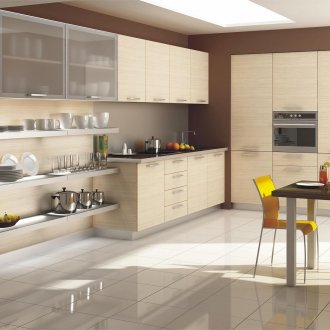 Beige set in a modern kitchen