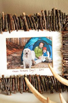 Рамка от клони в интериора