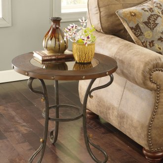 Кафява кована масичка за кафе