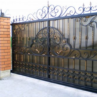 Ковани порти с поликарбонат