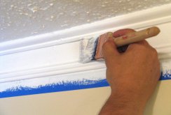 Foam baseboard painting