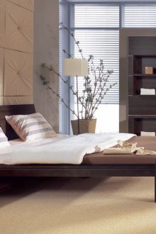 Кафяво легло в модерна спалня