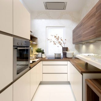 U-образно оформление на тясна кухня