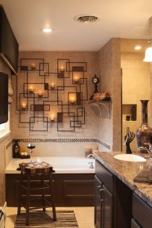 Кафяво бежова баня