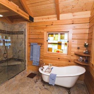 Wrought-iron porch of a country house.