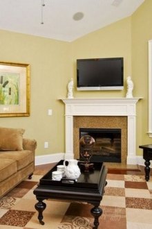 내부의 갈색과 베이지 색의 조합