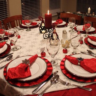 Декорация за маса на Нова година